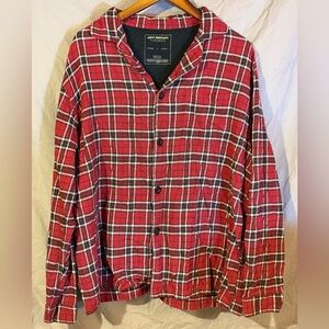 John Bartlett Red Plaid Shirt